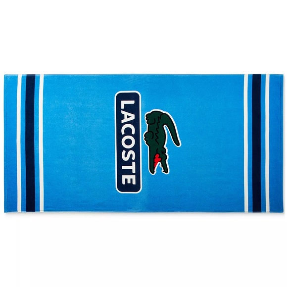 Lacoste Blue Beach 🏖️ Towel NWT - Picture 1 of 3